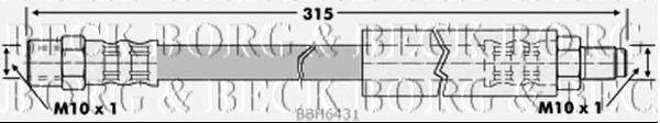 Тормозной шланг BORG & BECK BBH6431