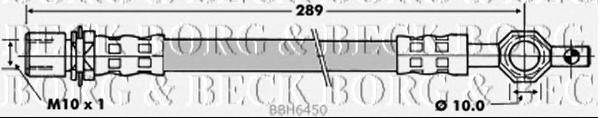 Тормозной шланг BORG & BECK BBH6450