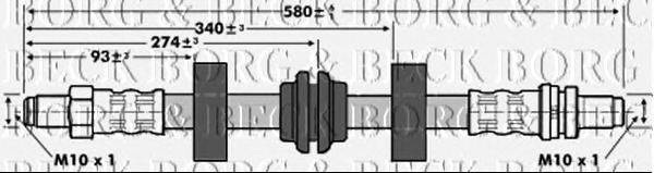 Тормозной шланг BORG & BECK BBH6597
