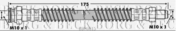 Тормозной шланг BORG & BECK BBH6615