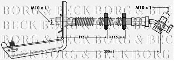 Тормозной шланг BORG & BECK BBH6804