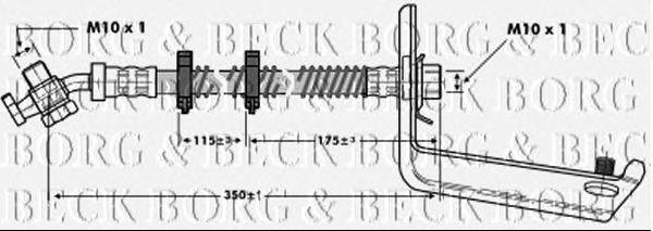 Тормозной шланг BORG & BECK BBH6805