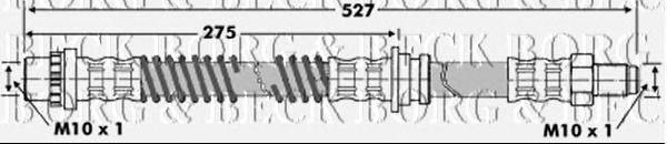 Тормозной шланг BORG & BECK BBH6843