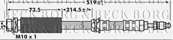 Тормозной шланг BORG & BECK BBH6965