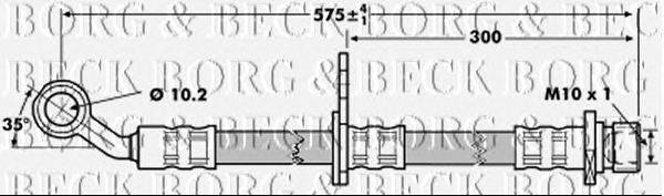 Тормозной шланг BORG & BECK BBH7017