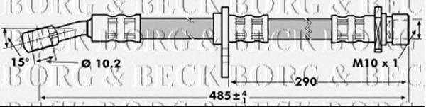 Тормозной шланг BORG & BECK BBH7019