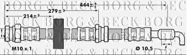 Тормозной шланг BORG & BECK BBH7083