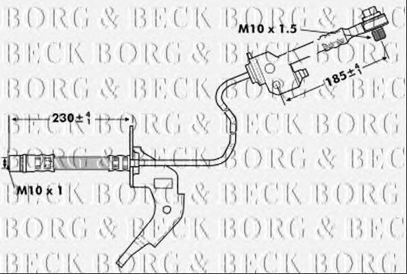 Тормозной шланг BORG & BECK BBH7121