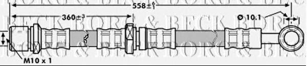 Тормозной шланг BORG & BECK BBH7191