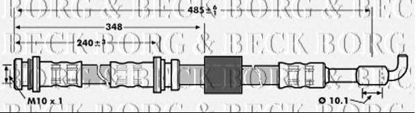 Тормозной шланг BORG & BECK BBH7208