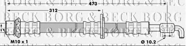 Тормозной шланг BORG & BECK BBH7221