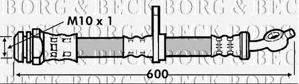 Тормозной шланг BORG & BECK BBH7244