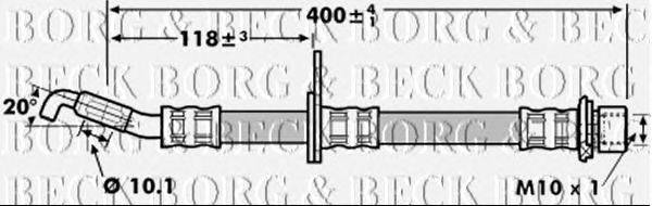 Тормозной шланг BORG & BECK BBH7256