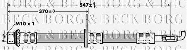 Тормозной шланг BORG & BECK BBH7387