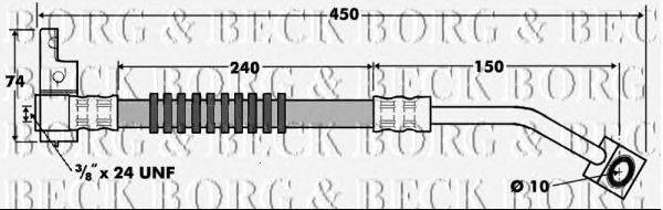 Тормозной шланг BORG & BECK BBH7409