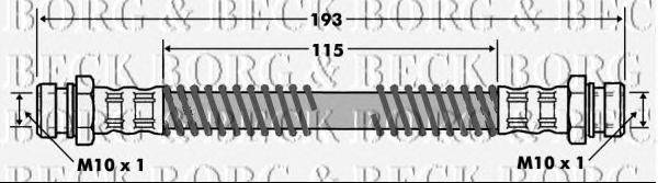 Тормозной шланг BORG & BECK BBH7461