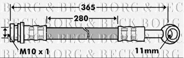 Тормозной шланг BORG & BECK BBH7465