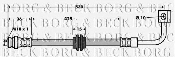 Тормозной шланг BORG & BECK BBH7474