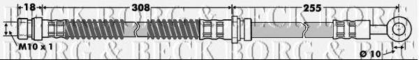 Тормозной шланг BORG & BECK BBH7501
