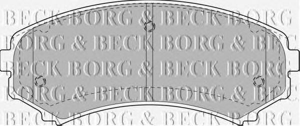 Комплект тормозных колодок, дисковый тормоз BORG & BECK BBP1891