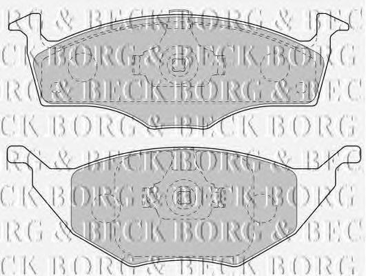 Комплект тормозных колодок, дисковый тормоз BORG & BECK BBP1904