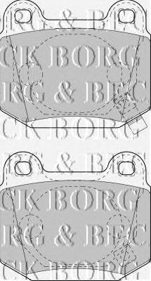 Комплект тормозных колодок, дисковый тормоз BORG & BECK BBP1907