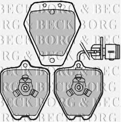 Комплект тормозных колодок, дисковый тормоз BORG & BECK BBP1944