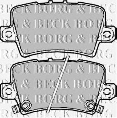 Комплект тормозных колодок, дисковый тормоз BORG & BECK BBP1947