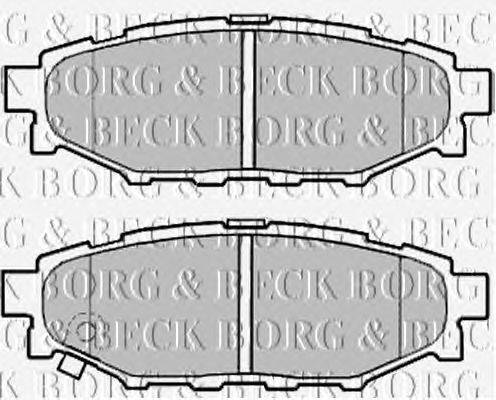 Комплект тормозных колодок, дисковый тормоз BORG & BECK BBP2004