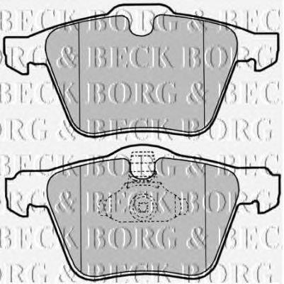 Комплект тормозных колодок, дисковый тормоз BORG & BECK BBP2022