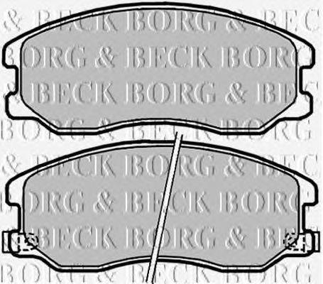 Комплект тормозных колодок, дисковый тормоз BORG & BECK BBP2040