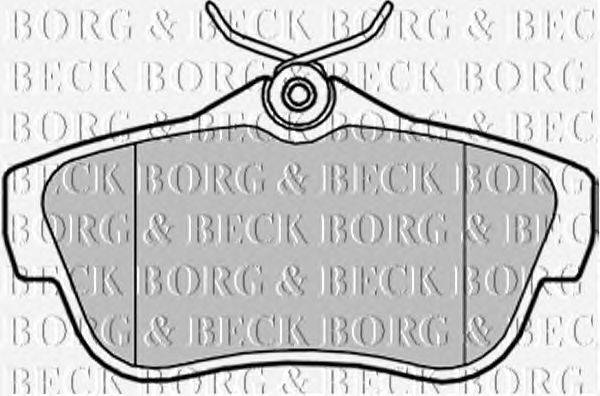 Комплект тормозных колодок, дисковый тормоз BORG & BECK BBP2043