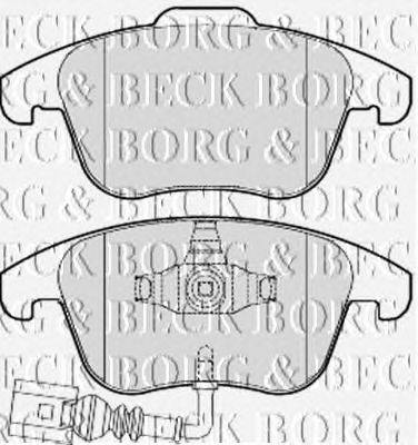 Комплект тормозных колодок, дисковый тормоз BORG & BECK BBP2049