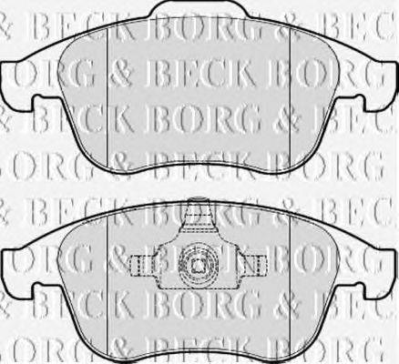 Комплект тормозных колодок, дисковый тормоз BORG & BECK BBP2059