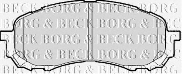 Комплект тормозных колодок, дисковый тормоз BORG & BECK BBP2078