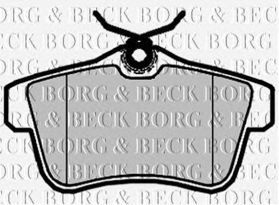 Комплект тормозных колодок, дисковый тормоз BORG & BECK BBP2095