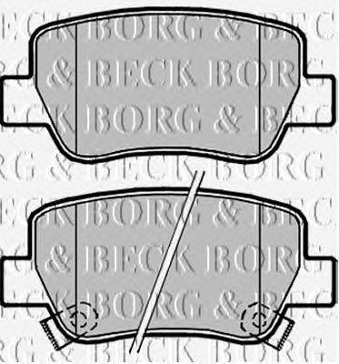 Комплект тормозных колодок, дисковый тормоз BORG & BECK BBP2099