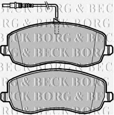 Комплект тормозных колодок, дисковый тормоз BORG & BECK BBP2105