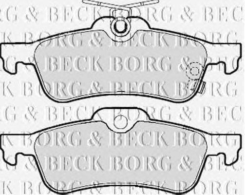 Комплект тормозных колодок, дисковый тормоз BORG & BECK BBP2109