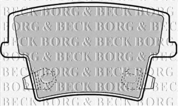 Комплект тормозных колодок, дисковый тормоз BORG & BECK BBP2168