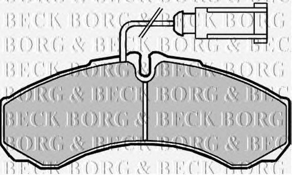 Комплект тормозных колодок, дисковый тормоз BORG & BECK BBP2190