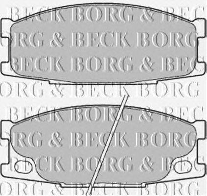 Комплект тормозных колодок, дисковый тормоз BORG & BECK BBP2193
