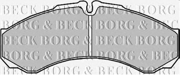 Комплект тормозных колодок, дисковый тормоз BORG & BECK BBP2195