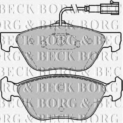 Комплект тормозных колодок, дисковый тормоз BORG & BECK BBP2200