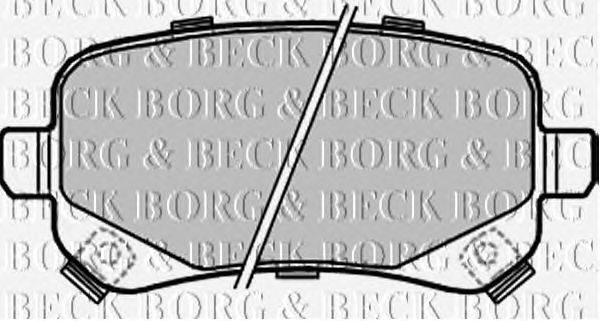 Комплект тормозных колодок, дисковый тормоз BORG & BECK BBP2209