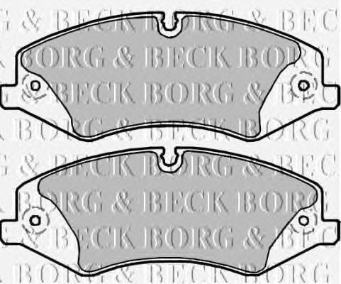 Комплект тормозных колодок, дисковый тормоз BORG & BECK BBP2217