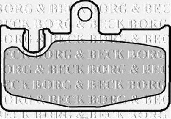 Комплект тормозных колодок, дисковый тормоз BORG & BECK BBP2229