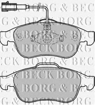 Комплект тормозных колодок, дисковый тормоз BORG & BECK BBP2245