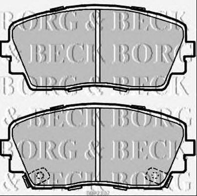 Комплект тормозных колодок, дисковый тормоз BORG & BECK BBP2332
