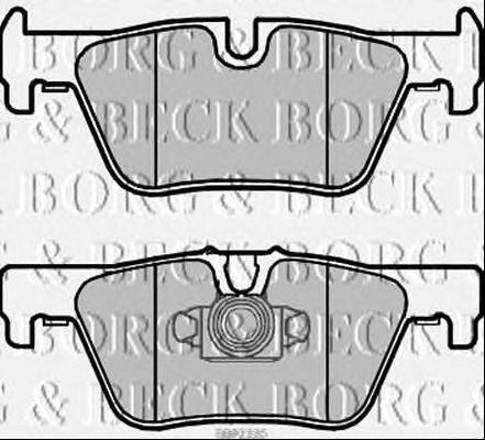 Комплект тормозных колодок, дисковый тормоз BORG & BECK BBP2335